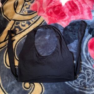 Black Sleeveless Crop Top